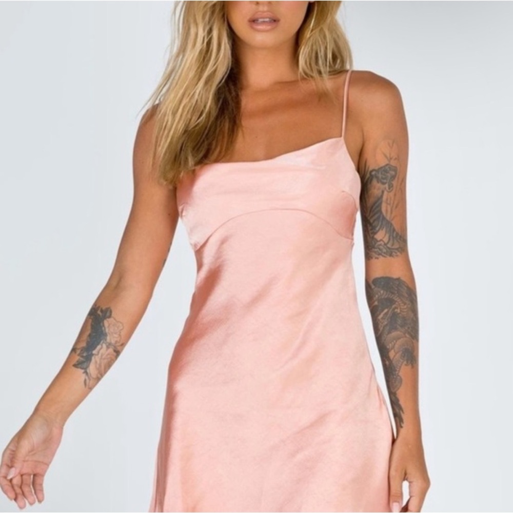 Sleek Satin Slip Dress - Picture 8 of 9